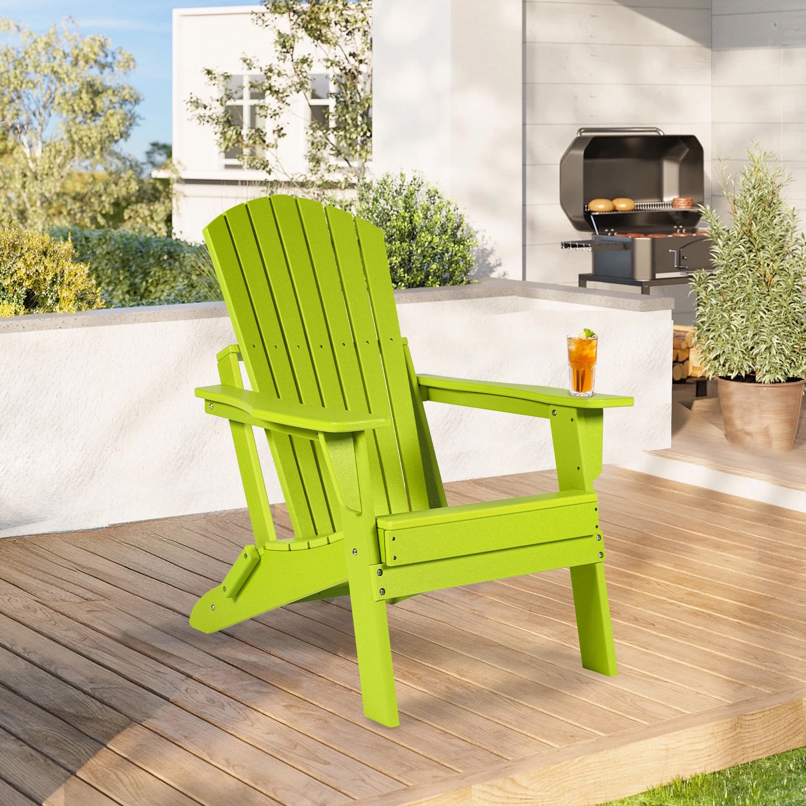 Aoodor_Folding_Adirondack_Chair_Lemon_Green-1